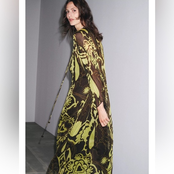 Zara ZW Collection Printed Tunic Dress - Picture 3 of 9